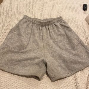 cute grey comfortable sweat shorts